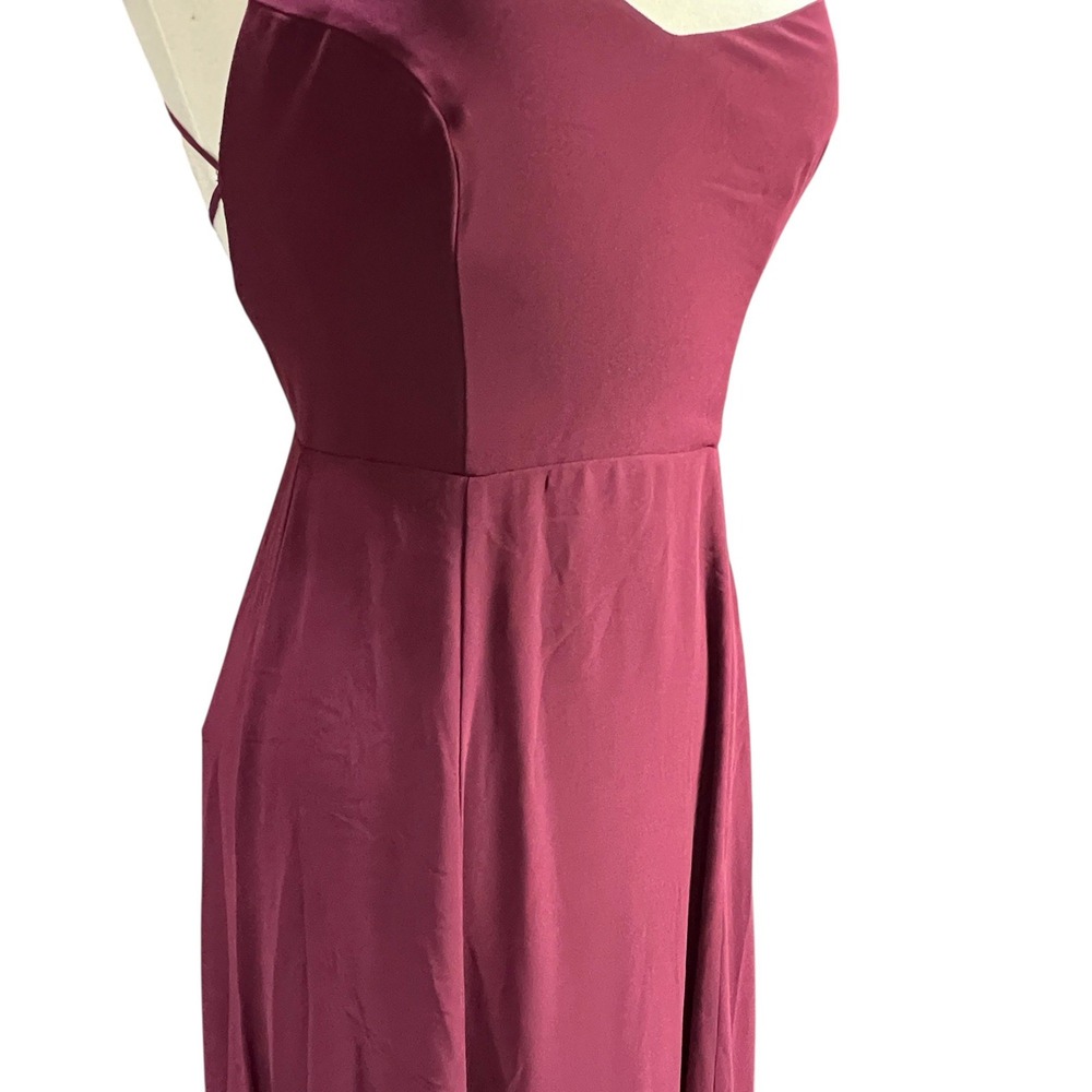 Show Me Your Mumu Kendall Strappy Maxi Dress Sz M Merlot Bridesmaid Formal Gown - Picture 8 of 11